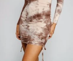 Windsor. Pull In Closer Tie Dye Mini Dress -Specialtycookwareus 05102 4084 3