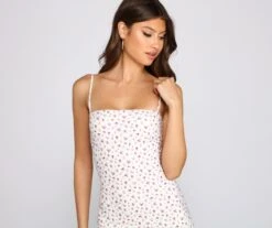 Windsor. Floral Radiance Eyelet Mini Dress -Specialtycookwareus 05102 4091 4