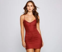 Windsor. Start Fresh Ruffle And Ruched Mini Dress -Specialtycookwareus 05102 4096 1