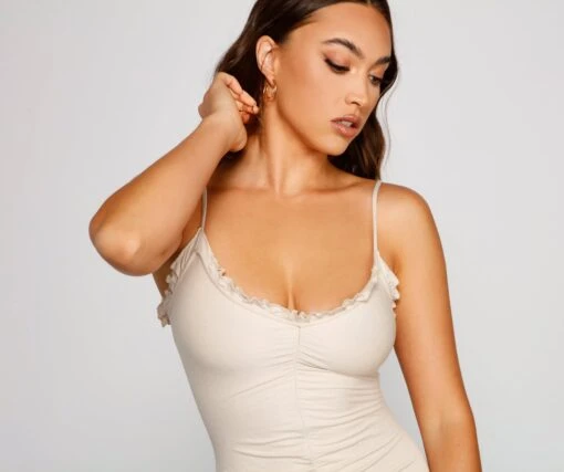 Windsor. Start Fresh Ruffle And Ruched Mini Dress -Specialtycookwareus 05102 4097 4
