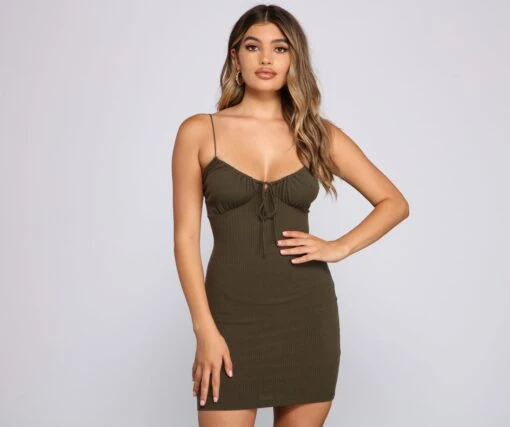 Windsor. What's The Scoop Ribbed Knit Mini Dress -Specialtycookwareus 05102 4162 1