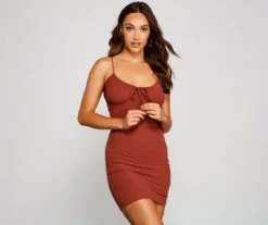 Windsor. What's The Scoop Ribbed Knit Mini Dress -Specialtycookwareus 05102 4163 1