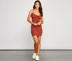Windsor. What's The Scoop Ribbed Knit Mini Dress -Specialtycookwareus 05102 4163 3
