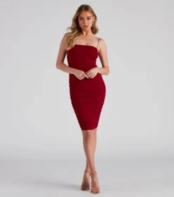 Windsor. She's A Showstopper Ruched Midi Dress -Specialtycookwareus 05102 4194 2