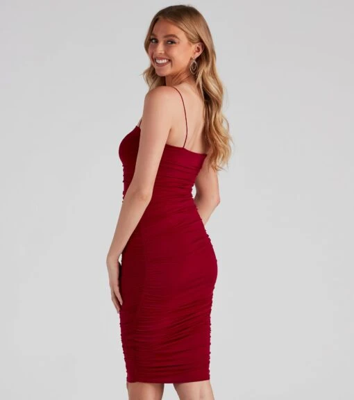 Windsor. She's A Showstopper Ruched Midi Dress -Specialtycookwareus 05102 4194 3