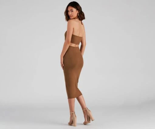 Windsor. Knott Love Halter Cutout Midi Dress -Specialtycookwareus 05102 4322 2