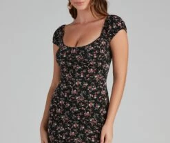 Windsor. Ditsy Floral Scoop Mini Dress -Specialtycookwareus 05102 4336 4