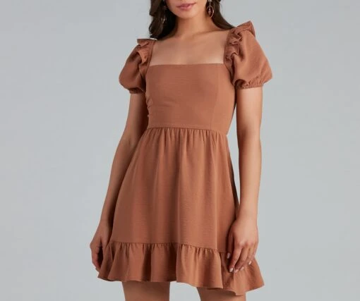 Windsor. Charmed By Ruffles Short A-Line Dress -Specialtycookwareus 05102 4338 4