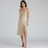 Windsor. Floral Retreat Chiffon Sweetheart Midi Dress -Specialtycookwareus 05102 4356 1