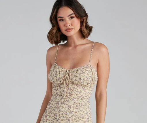 Windsor. Floral Retreat Chiffon Sweetheart Midi Dress -Specialtycookwareus 05102 4356 4