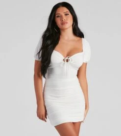 Windsor. Sweetie Puff Sleeve Mini Dress -Specialtycookwareus 05102 4360 1