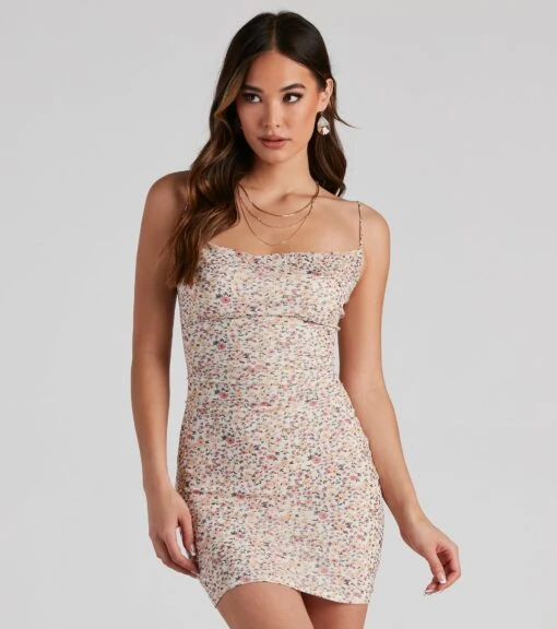Windsor. Lotus Floral Mesh Bodycon Dress -Specialtycookwareus 05102 4363 1
