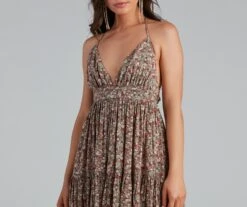 Windsor. Nothing Bud Fun Floral Halter Dress -Specialtycookwareus 05102 4364 4