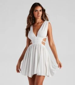 Windsor. Set The Bar Linen Cutout Mini Dress -Specialtycookwareus 05102 4382 3 b0b85fd7 d41b 4ae6 b187 be7dd88be26e