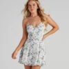 Windsor. Chic And Airy Floral Skater Dress -Specialtycookwareus 05102 4384 3