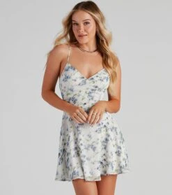 Windsor. Chic And Airy Floral Skater Dress -Specialtycookwareus 05102 4384 4