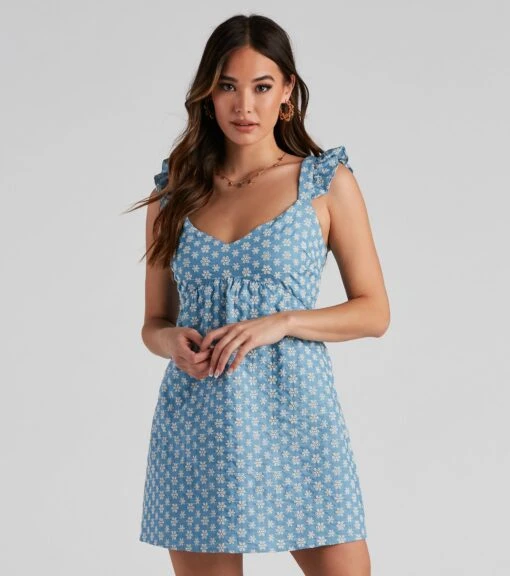 Windsor. Picnic Date Eyelet Lace V-Neck Dress -Specialtycookwareus 05102 4386 2