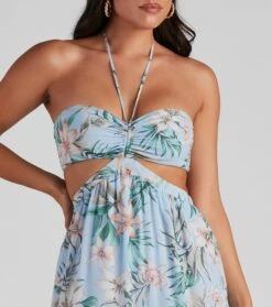 Windsor. Bora Bora Floral Chiffon Maxi Dress -Specialtycookwareus 05102 4391 4