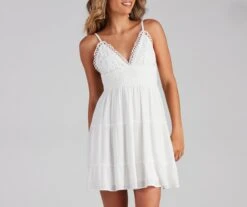 Windsor. Let It Flow Crochet V-Neck Skater Dress -Specialtycookwareus 05102 4394 3 8b6edab4 5ec8 4449 bdbe 2b12c5002cc6
