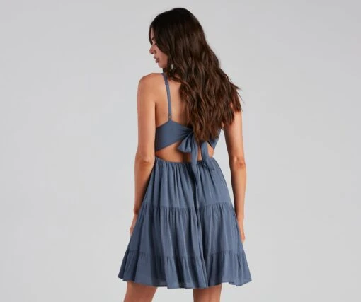 Windsor. Let It Flow Crochet V-Neck Skater Dress -Specialtycookwareus 05102 4395 2