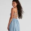 Windsor. Back Beauty Linen Halter Skater Dress -Specialtycookwareus 05102 4404 2