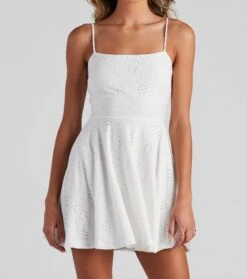 Windsor. Easy Breezy Eyelet Skater Dress -Specialtycookwareus 05102 4415 4