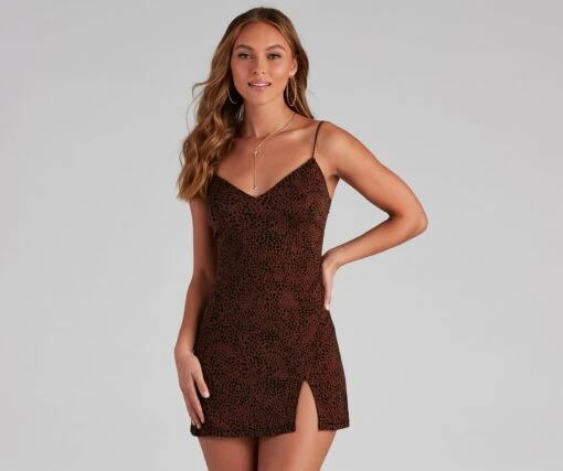Windsor. Prowlin' Leopard Mini Slip Dress -Specialtycookwareus 05102 4418 1