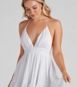 Windsor. Spring Breeze Linen Halter Skater Dress -Specialtycookwareus 05102 4426 4