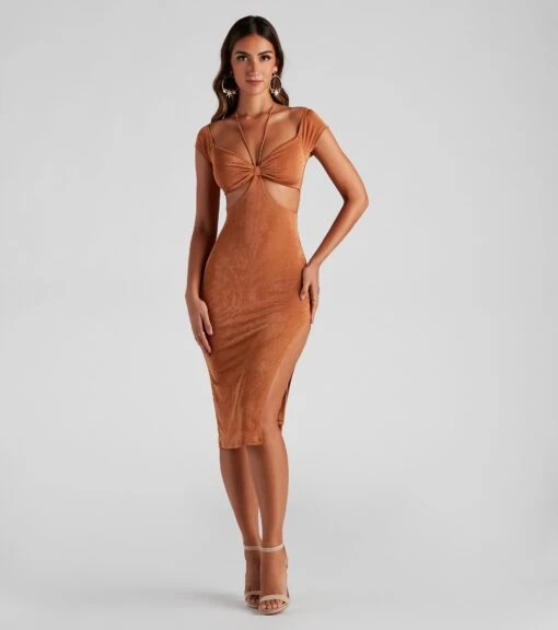 Windsor. Summer Fridays Halter Midi Dress -Specialtycookwareus 05102 4444 3
