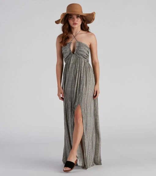 Windsor. Life Made Easy Linen Halter Maxi Dress -Specialtycookwareus 05102 4468 1