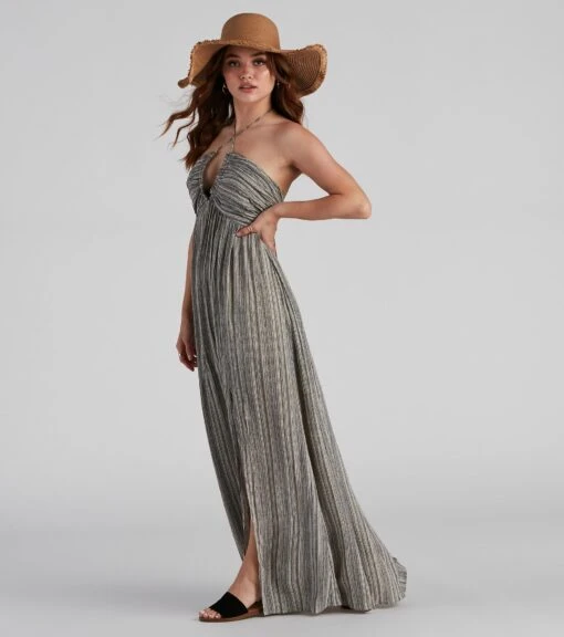 Windsor. Life Made Easy Linen Halter Maxi Dress -Specialtycookwareus 05102 4468 3