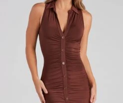 Windsor. Cold Brew Collared Mini Dress -Specialtycookwareus 05102 4482 4 8122e020 7989 477b 93cb 365579223207