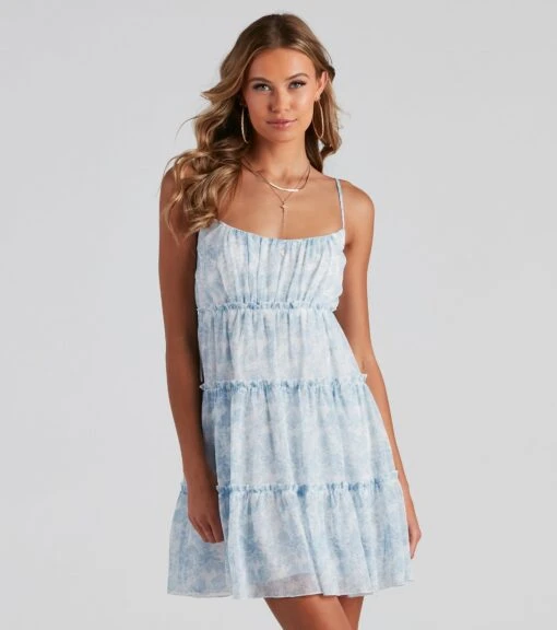 Windsor. Sway With Me Floral Chiffon Dress -Specialtycookwareus 05102 4495 1