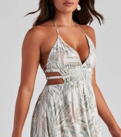 Windsor. Under The Palms Halter Skater Dress -Specialtycookwareus 05102 4499 4
