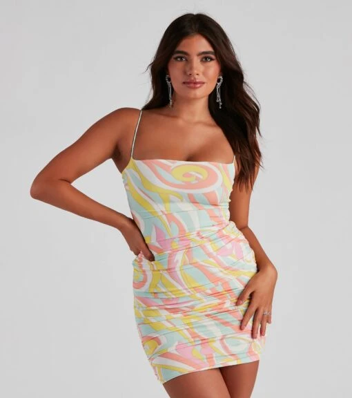Windsor. Disco Diva Square Neck Mini Dress -Specialtycookwareus 05102 4529 3 1