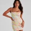 Windsor. Disco Diva Square Neck Mini Dress -Specialtycookwareus 05102 4529 3
