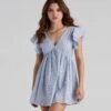Windsor. Fine Lines Chambray Skater Dress -Specialtycookwareus 05102 4602 3
