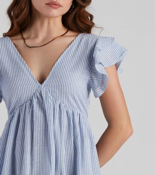 Windsor. Fine Lines Chambray Skater Dress -Specialtycookwareus 05102 4602 4