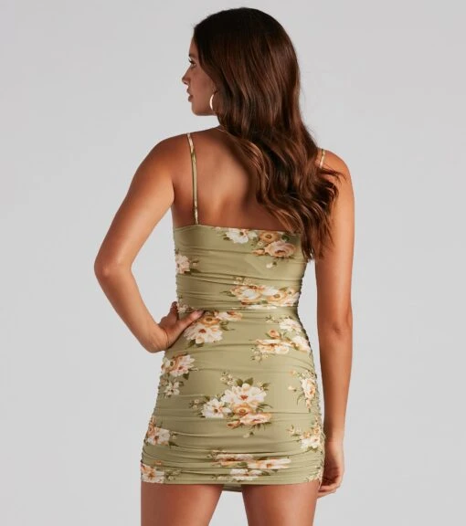 Windsor. Floral Occasion Ruched Side Mini Dress -Specialtycookwareus 05102 4606 2