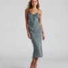 Windsor. Bohemian Oasis Scoop Neck Midi Dress -Specialtycookwareus 05102 4652 1