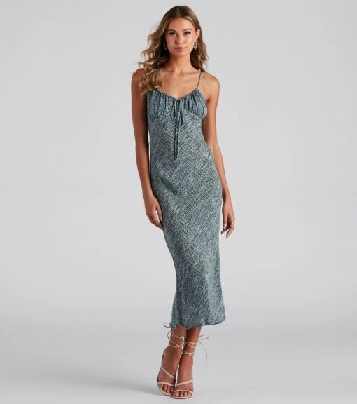 Windsor. Bohemian Oasis Scoop Neck Midi Dress -Specialtycookwareus 05102 4652 1