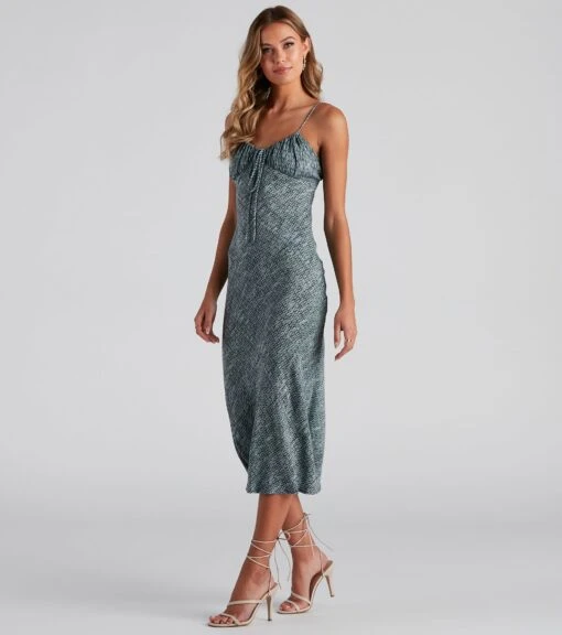 Windsor. Bohemian Oasis Scoop Neck Midi Dress -Specialtycookwareus 05102 4652 3