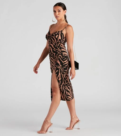 Windsor. So Sleek Zebra Print Midi Dress -Specialtycookwareus 05102 4703 1