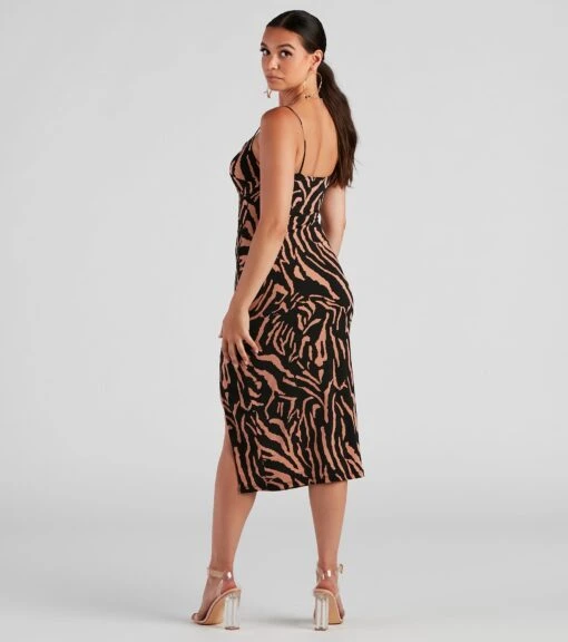 Windsor. So Sleek Zebra Print Midi Dress -Specialtycookwareus 05102 4703 2