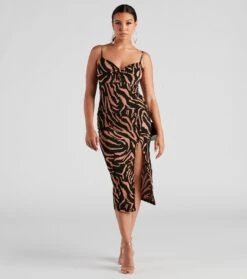Windsor. So Sleek Zebra Print Midi Dress -Specialtycookwareus 05102 4703 3