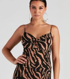 Windsor. So Sleek Zebra Print Midi Dress -Specialtycookwareus 05102 4703 4