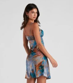 Windsor. Sunset Scene Satin A-Line Dress -Specialtycookwareus 05102 4705 3