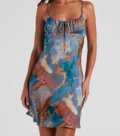 Windsor. Sunset Scene Satin A-Line Dress -Specialtycookwareus 05102 4705 4