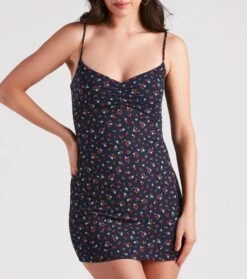 Windsor. Flirty Floral Vibes Ruched Mini Dress -Specialtycookwareus 05102 4760 4 cb00a56e 290d 4825 9e1e 6545a43616d0