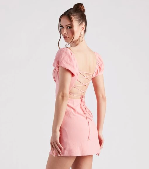 Windsor. Bae Breeze Linen A-Line Short Dress -Specialtycookwareus 05102 4876 2